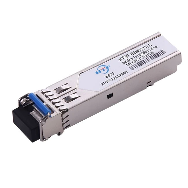 Adó-adó multimódus száloptika gbic 622M SFP BIDI 20km modul